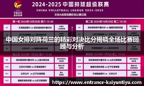 中国女排对阵荷兰的精彩对决比分揭晓全场比赛回顾与分析